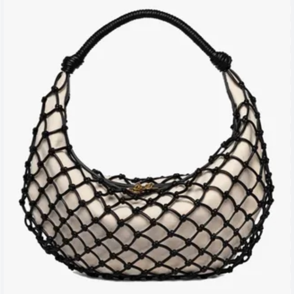 STAUD Medium Luna Bag Black Leather